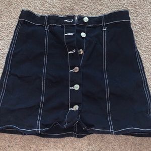 Black Jean Skirt